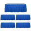 5 Pack Plastic Table Skirts Royal Blue Ruffled - Durable Disposable Skirts for Events 14ft