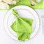 5 Pack Polyester 17"x17" Napkins Apple Green - Durable & Wrinkle Resistant Dinner Napkins
