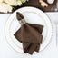 5 Pack Polyester 17"x17" Napkins Chocolate - Durable & Wrinkle Resistant Dinner Napkins