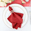 5 Pack Polyester 17"x17" Napkins Red - Durable & Wrinkle Resistant Dinner Napkins