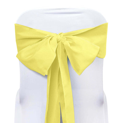 5 Pack Polyester Chair Sashes Yellow 6"x108"