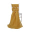 5 Pack Chiffon Chair Sashes Mustard Yellow - Soft & Lightweight Designer Chair Bows 22"x78"