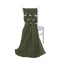 5 Pack Chiffon Chair Sashes Olive Green - Soft & Lightweight Designer Chair Bows 22"x78"