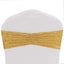 5 Pack Premium Crushed Velvet Chair Sashes Champagne Ruffle Style - Textured Chair Bands for Stunning Event Decor