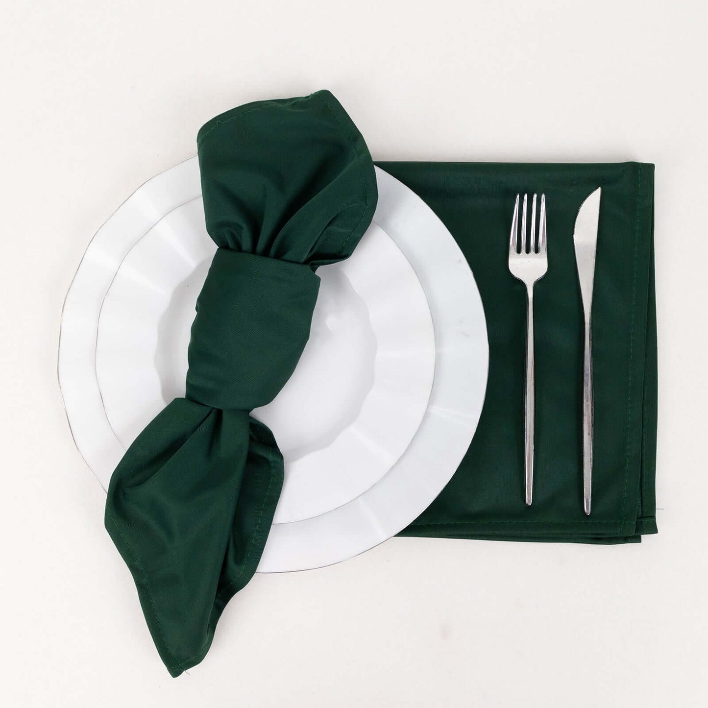 5 Pack Scuba 20"x20" Napkins Hunter Emerald Green - Durable & Reusable Dinner Napkins