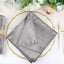 5 Pack Premium Velvet 20"x20" Napkins Silver - Soft Sheen Finish Cloth Napkins