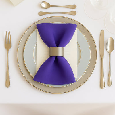 5 Pack Purple Scuba Napkins â€“ 17’’x17’’ Wrinkle-Free & Stain Resistant Cloth Napkins - Napkins