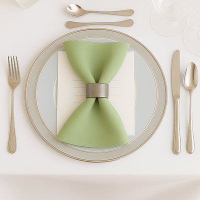 5 Pack Sage Green Scuba Napkins â€“ 17’’x17’’ Wrinkle-Free & Stain Resistant Cloth Napkins - Napkins
