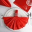 5 Pack Satin 20"x20" Napkins Red - Luxurious Shine & Smooth Dinner Napkins