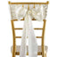 5 Pack Satin Chair Sashes Ivory - Durable Chair Bows with Shiny Finish 6"x106"