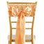 5 Pack Satin Chair Sashes Peach - Durable Chair Bows with Shiny Finish 6"x106"