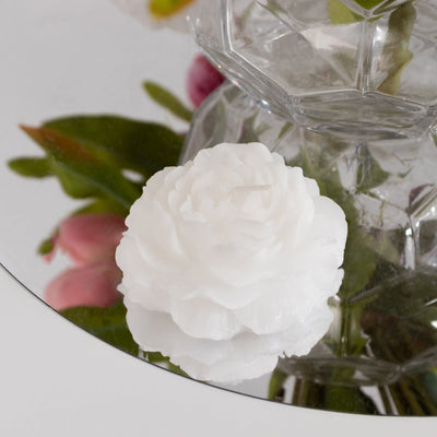 5-Pack Scented Candles Floating Peony Flower Design White Wax - Decorative Party Favors with Individual Gift Boxes &