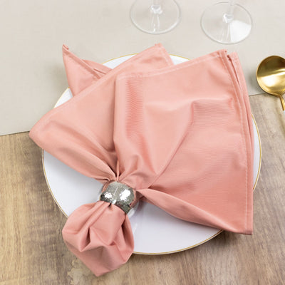 5 Pack Scuba 20’’x20’’ Napkins Dusty Rose - Durable & Reusable Dinner Napkins - Napkins