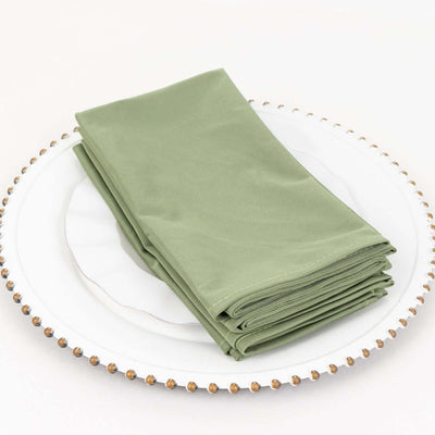5 Pack Scuba 20’’x20’’ Napkins Dusty Sage Green - Durable & Reusable Dinner Napkins - Napkins