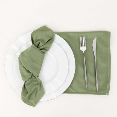5 Pack Scuba 20’’x20’’ Napkins Dusty Sage Green - Durable & Reusable Dinner Napkins - Napkins