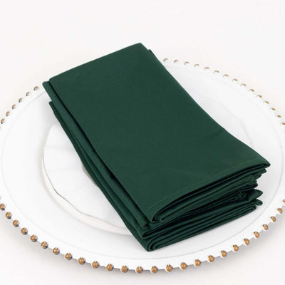 5 Pack Scuba 20’’x20’’ Napkins Hunter Emerald Green - Durable & Reusable Dinner Napkins - Napkins