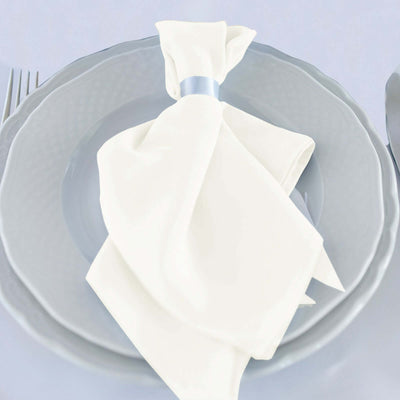 5 Pack Scuba 20’’x20’’ Napkins Ivory - Durable & Reusable Dinner Napkins - Napkins