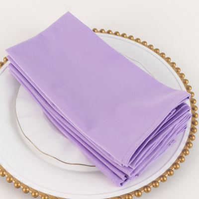 5 Pack Scuba 20’’x20’’ Napkins Lavender Lilac - Durable & Reusable Dinner Napkins - Napkins