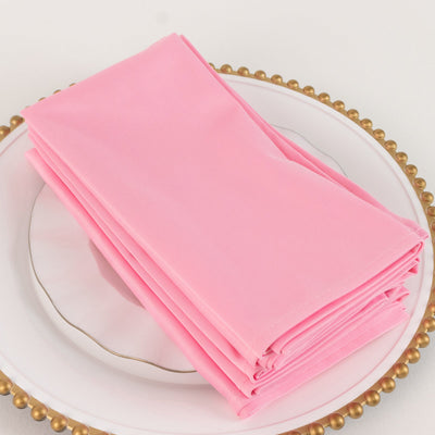 5 Pack Scuba 20’’x20’’ Napkins Pink - Durable & Reusable Dinner Napkins - Napkins