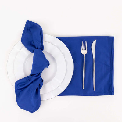 5 Pack Scuba 20’’x20’’ Napkins Royal Blue - Durable & Reusable Dinner Napkins - Napkins