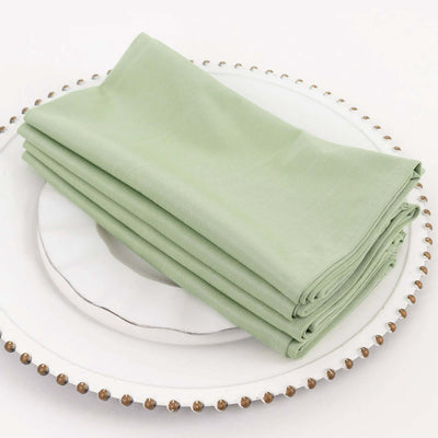 5 Pack Scuba 20’’x20’’ Napkins Sage Green - Durable & Reusable Dinner Napkins - Napkins