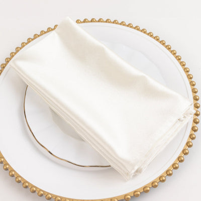 5 Pack Scuba 20’’x20’’ Napkins Shimmer Pearl White - Dazzling Cloth Napkins - Napkins