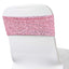 5 Pack Sequin Spandex Chair Sashes Pink - Stretch Chair Bands 6"x15"