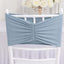 5 Pack Spandex Chair Sashes Dusty Blue Ruffled Style - Wide Easy to Use Stretch Chair Bands 8"x13"