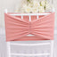 5 Pack Spandex Chair Sashes Dusty Rose Ruffled Style - Wide Easy to Use Stretch Chair Bands 8"x13"