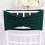 5 Pack Spandex Chair Sashes Hunter Emerald Green Ruffled Style - Wide Easy to Use Stretch Chair Bands 8"x13"