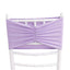 5 Pack Spandex Chair Sashes Lavender Lilac Ruffled Style - Wide Easy to Use Stretch Chair Bands 8"x13"
