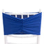 5 Pack Spandex Chair Sashes Royal Blue Ruffled Style - Wide Easy to Use Stretch Chair Bands 8"x13"