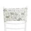 5 Pack Spandex Chair Sashes White/Dusty Sage Green French Toile Floral Pattern - Wide Wrinkle-Free Stretchable Chair Bands 8"x13"