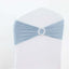 5 Pack Stretch Spandex Chair Sashes Dusty Blue - Reusable Chair Bands with Silver Diamond Ring Slide Buckle 5"x14"