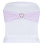 5 Pack Stretch Spandex Chair Sashes Lavender Lilac - Fitted Finish Two Ply Heavy Duty Chair Bands 5"x12"