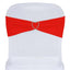 5 Pack Stretch Spandex Chair Sashes Red - Fitted Finish Two Ply Heavy Duty Chair Bands 5"x12"