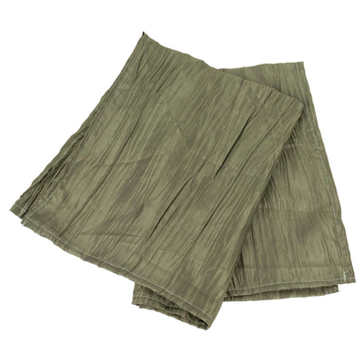 5 Pack Taffeta 20’’x20’’ Napkins Dusty Sage Green - Accordion Crinkle Dinner Napkins - Napkins