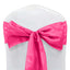 5 Pack Taffeta 6"x106" Chair Sashes Fuchsia Accordion Crinkle Texture - Stylish Decor for Weddings & Gatherings