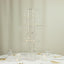 5-Tier Clear Acrylic Chandelier Flower Stand with Hanging Crystals â€“ 39’’ Tall Table Centerpiece Display Tower