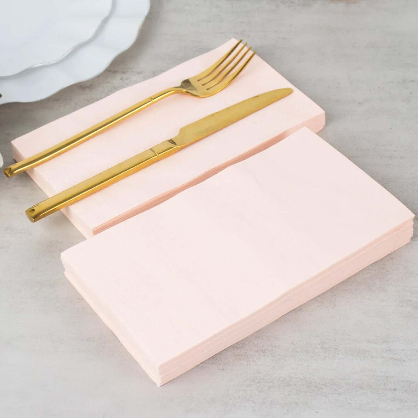 50-Pack Paper Napkins Blush - Soft Disposable 2-Ply Dinner Napkins for Weddings