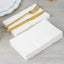 50-Pack Paper Napkins White - Soft Disposable 2-Ply Dinner Napkins for Weddings