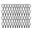 50 Pack Black Metal Openable Curtain Clip Rings, Heavy Duty Rustproof Drapery Backdrop Clip Hangers - 1.5"