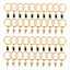 50 Pack Gold Metal Openable Curtain Clip Rings, Heavy Duty Rustproof Drapery Backdrop Clip Hangers - 1.5"