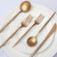 50-Pack Plastic Utensil Set Gold - Premium Disposable Heavy Duty Sleek Flatware