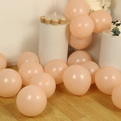 50 Pack Matte Pastel Blush Biodegradable Balloons 12’’ Round Eco-friendly Thick Latex Party Balloons - Decorations