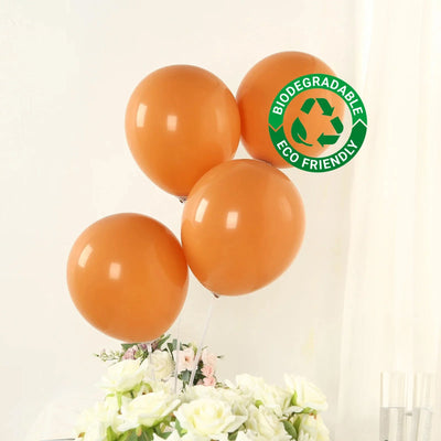 50 Pack Matte Pastel Caramel Biodegradable Balloons 12’’ Round Eco-friendly Thick Latex Party Balloons - Decorations