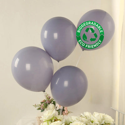 50 Pack Matte Pastel Serenity Blue Biodegradable Balloons 12’’ Round Eco-friendly Thick Latex Party Balloons