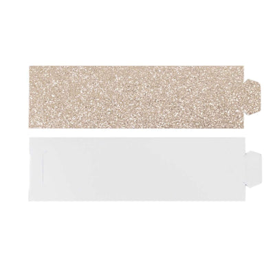 50-Pack Paper Napkin Rings Beige Glitter - Stylish Disposable Napkin Holders 1.5’’ - Napkins