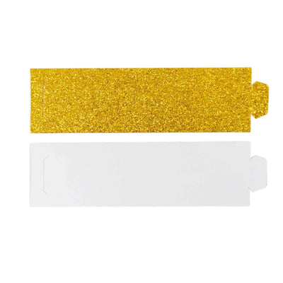 50-Pack Paper Napkin Rings Gold Glitter - Stylish Disposable Napkin Holders 1.5’’ - Napkins