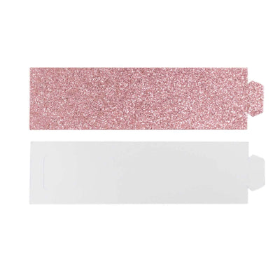 50-Pack Paper Napkin Rings Rose Gold Glitter - Stylish Disposable Napkin Holders 1.5’’ - Napkins